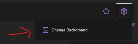 Caves of Wonders (CoW) Cave toolbar showing the settings icon and Change Background option